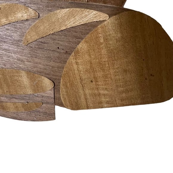 Vintage MCM Belart Teak Marquetry Danish Framed Art Set - Picture 6 of 10